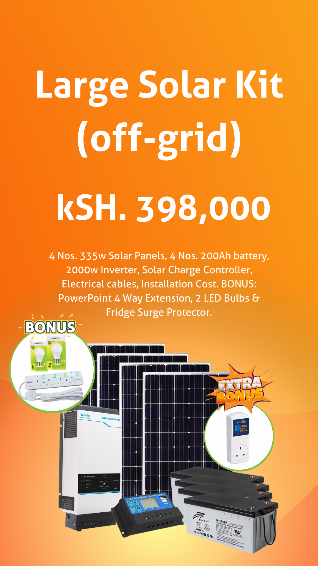 Large Home Offgrid Solar Kit